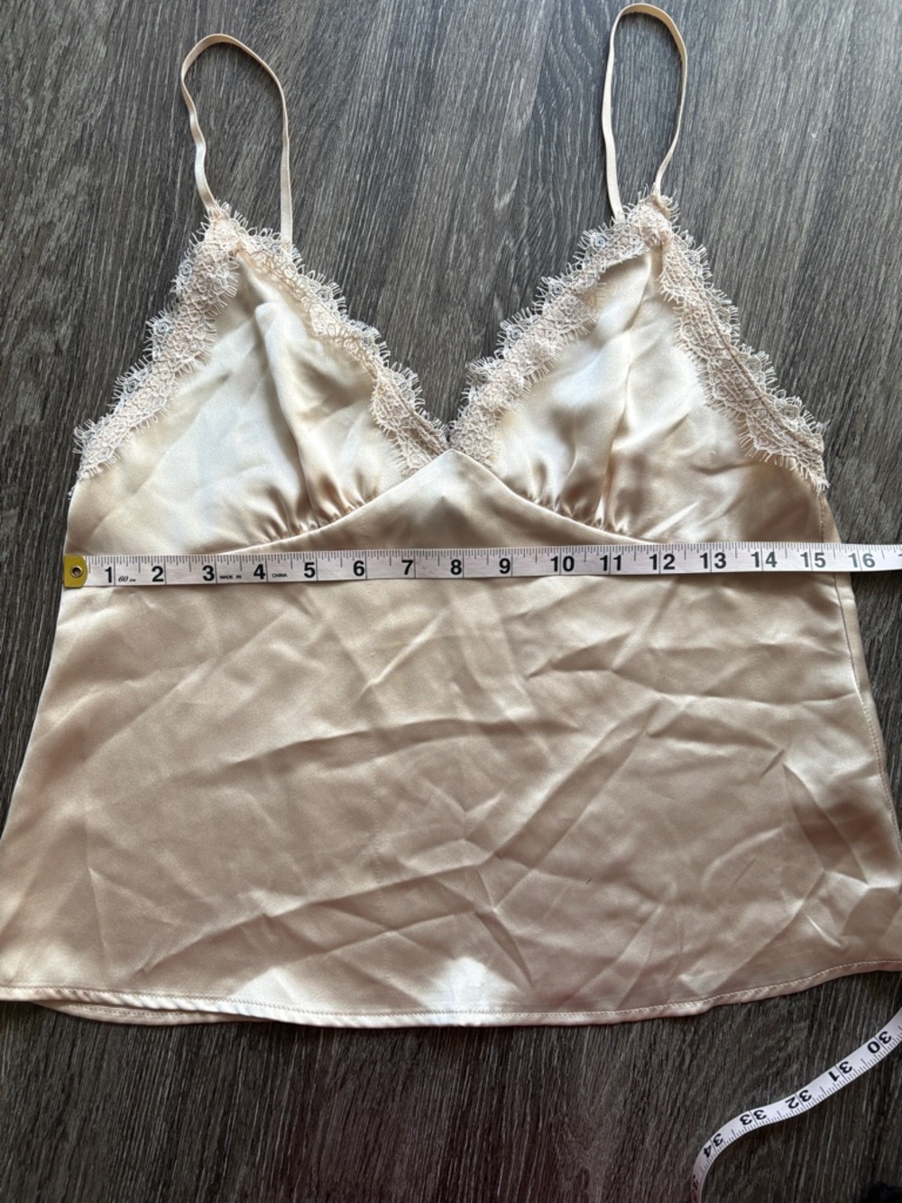Forever 21 Cream Satin Lace-Trim Cami - Picture 4 of 5